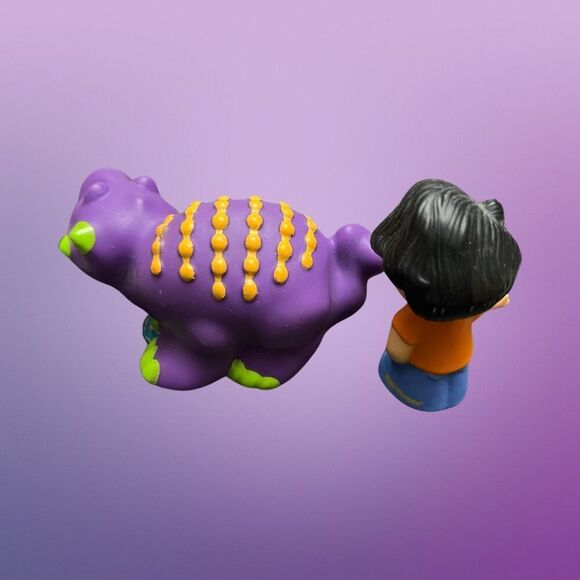 Fisher Price Little People Koby & Purple Dinosaur B16 - Picture 2 of 3